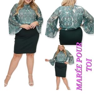 MAREE POUR TOI Paisley Bell Sleeve Blouse